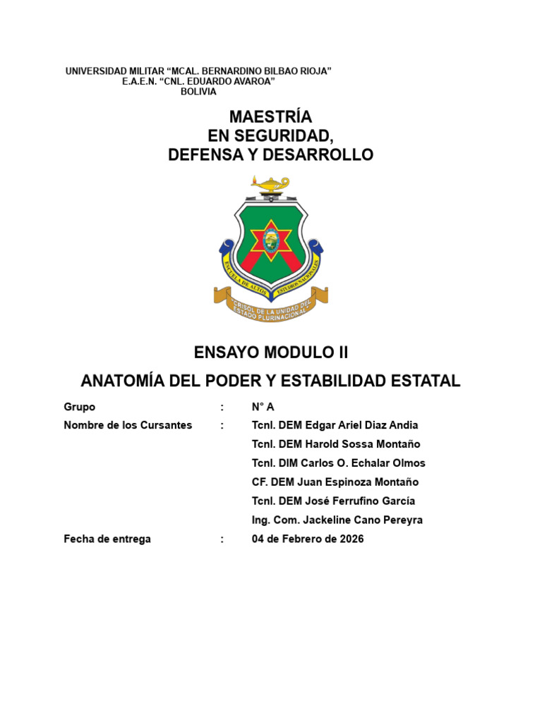 Anatomia Del Poder y Estabilidad Estatal | PDF | Estado (política ...