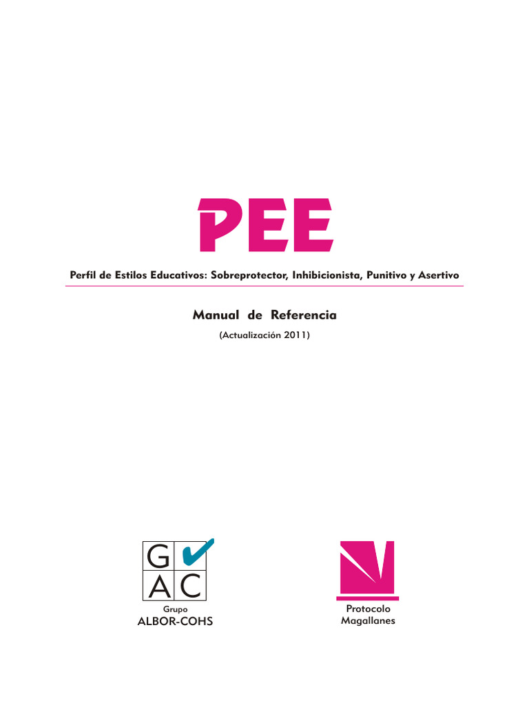 Pee Manual | PDF | Comportamiento | Aprendizaje