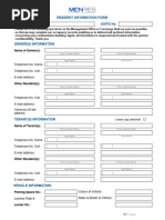 Tenant Information Sheet Form | PDF
