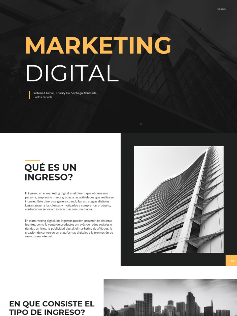 Orange Black Modern Digital Marketing Presentation | PDF | Publicidad ...