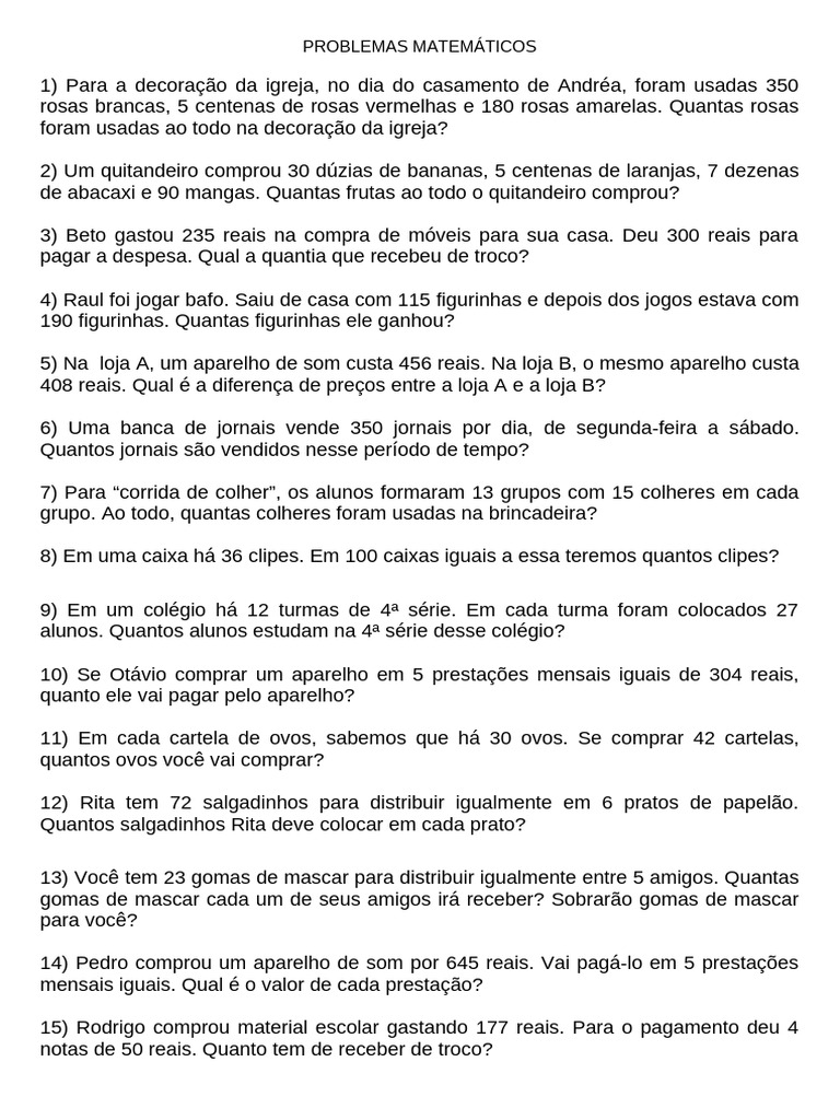 Problemas Matemáticos | PDF | Moeda | Numismática
