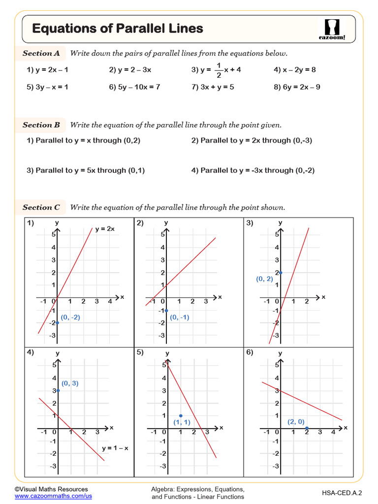 Parallel Lines | PDF | Algebra | Equations