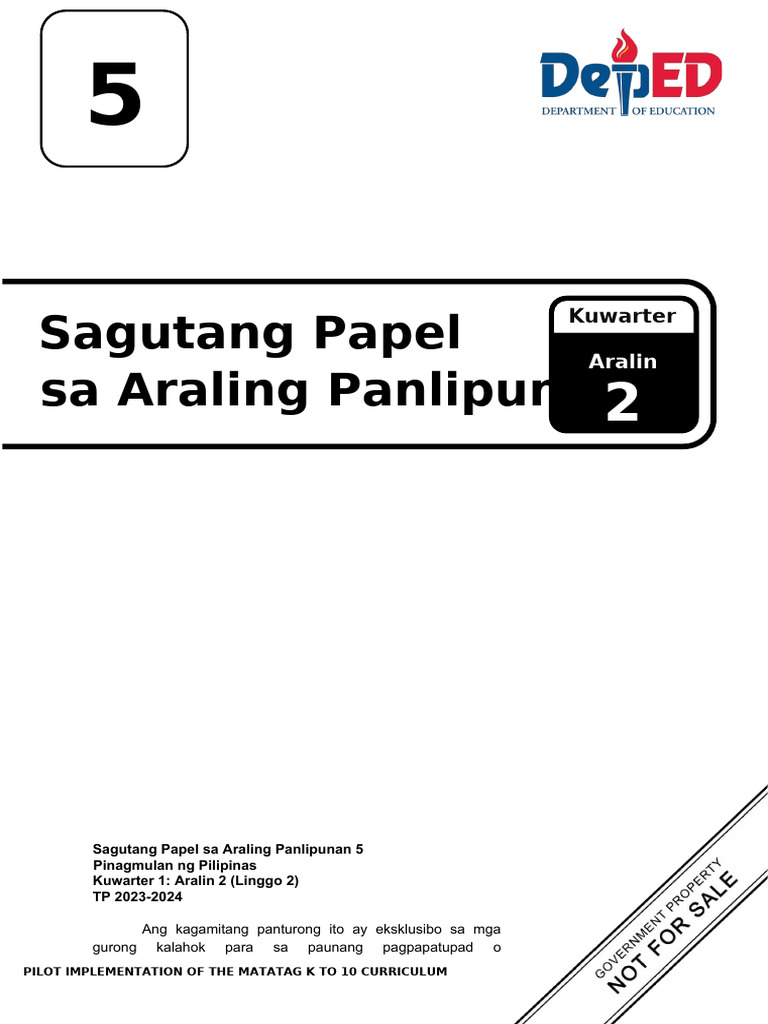 g5q1w2 Las Araling Panlipunan (Deped) | PDF