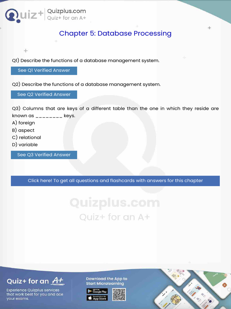 Describe The Functions of A Database Management System | PDF ...