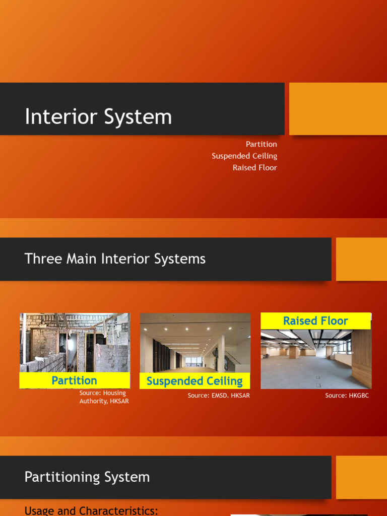 02 Interior System v1 | PDF | Wall | Ceiling