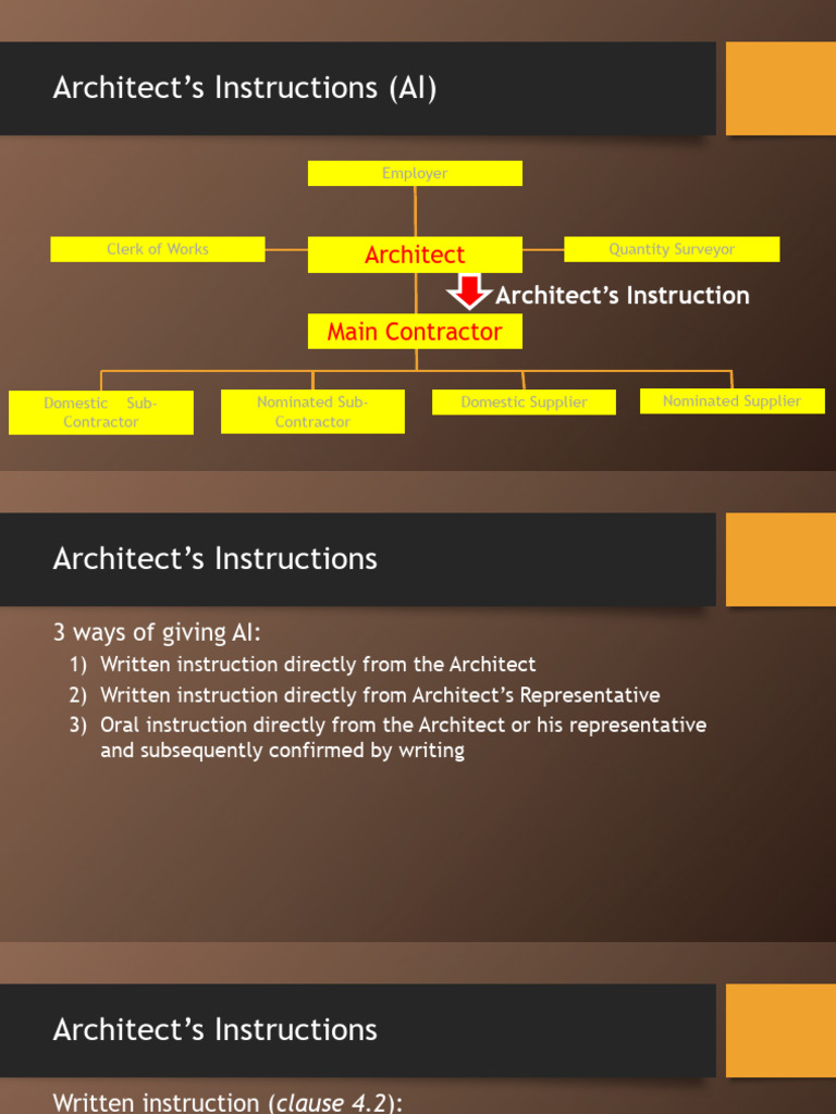 05c Architect Instruction Variations v1 | PDF | Architect | Valuation ...