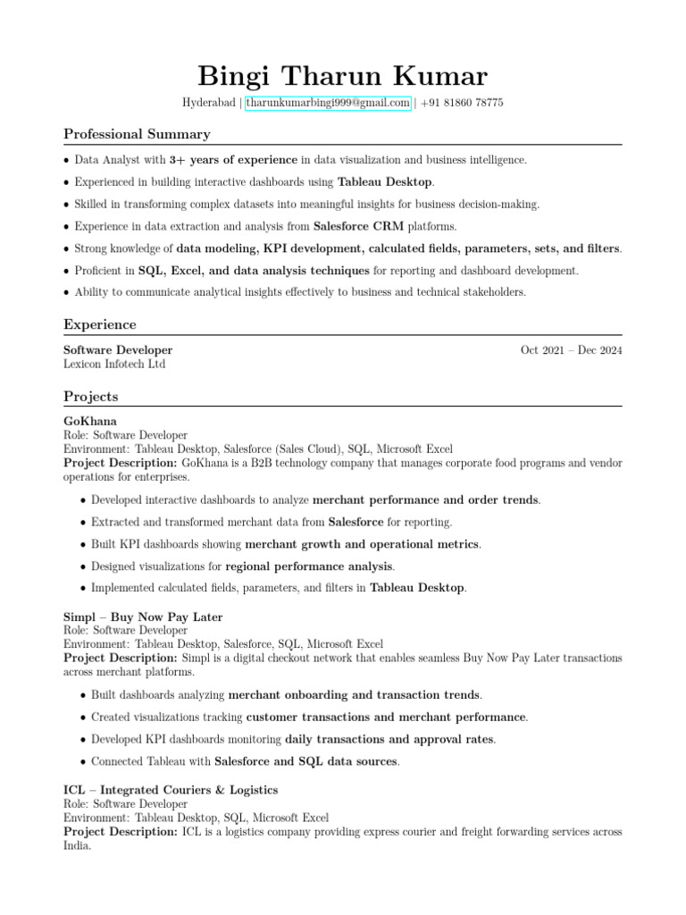 Tharun Tableau 2026 | PDF | Data | Customer Relationship Management