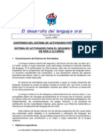 Sistema de Actividades para El Segundo y Tercer Año de Vida (1 A 3 Años)