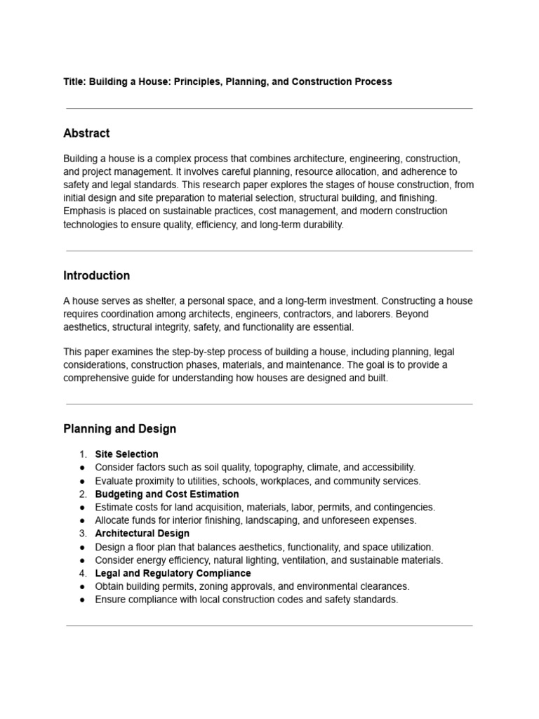 Title - Building A House - Principles, Planning, and Construction ...