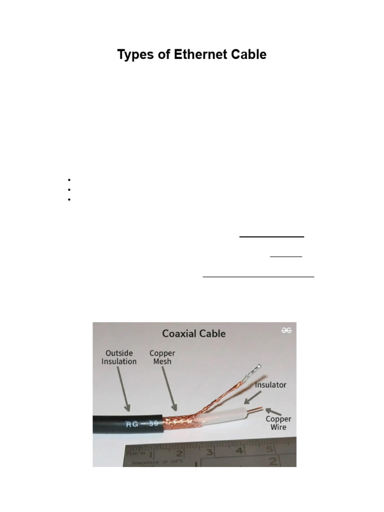 Types of Ethernet Cable | PDF | Coaxial Cable | Ethernet