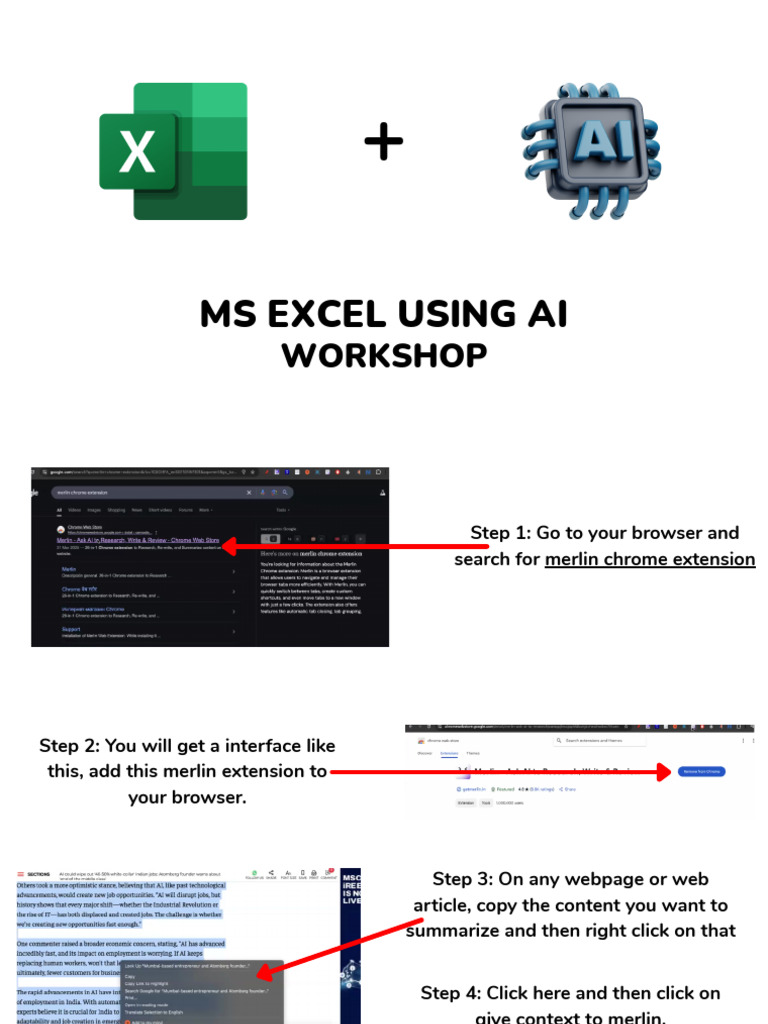 Excel AI Workshop Notes | PDF | Microsoft Excel | Artificial Intelligence