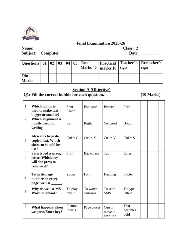 Computer Grade 2 Final | PDF | Computing | Software