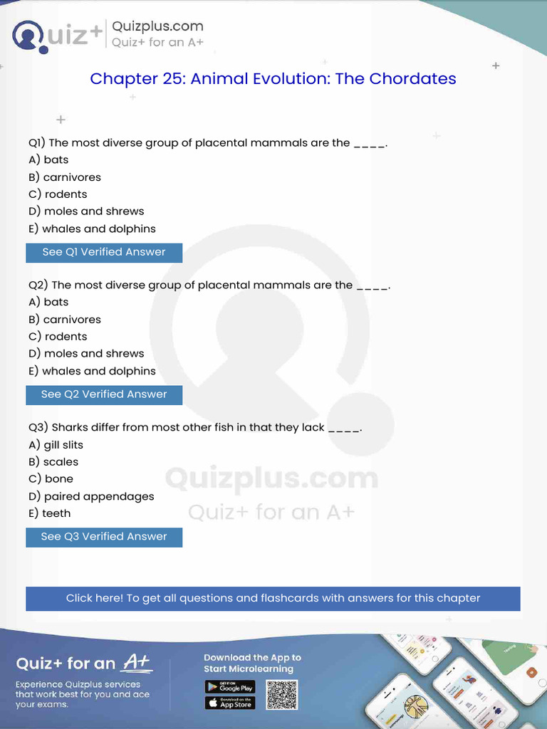 The Most Diverse Group of Placental Mammals Are The | PDF | Mitosis ...