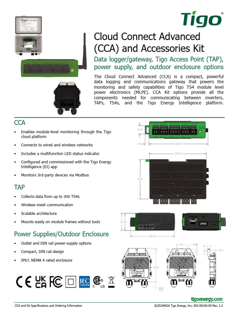 Datasheet CCA Kit 20240626 - en | PDF | Power Supply | Electrical ...