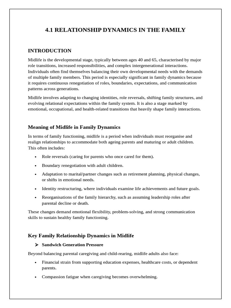 Relationship Dynamics in Family Counselling | PDF | Family | Caregiver