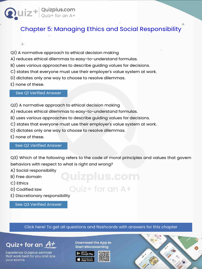 A Normative Approach To Ethical Decision Making | PDF ...