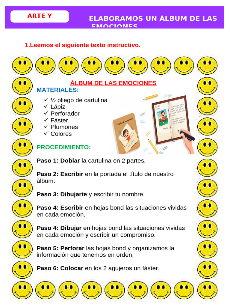 d5 A2 Ficha Arte Álbum de Las Emociones | PDF