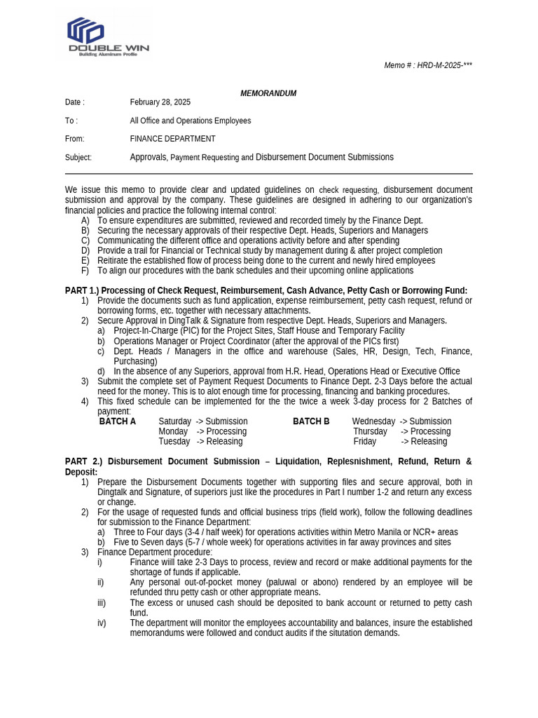 Liquidation & Approval Draft Memo | PDF | Expense | Business