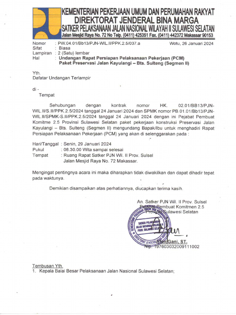 Undangan Rapat PCM Dan Risalah Rapat | PDF