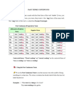 Past Tense Continuous