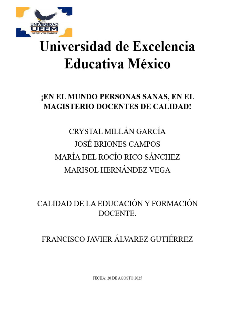 Proyecto de Mejora en La Calidad Educativa | PDF | Enseñando | Maestros