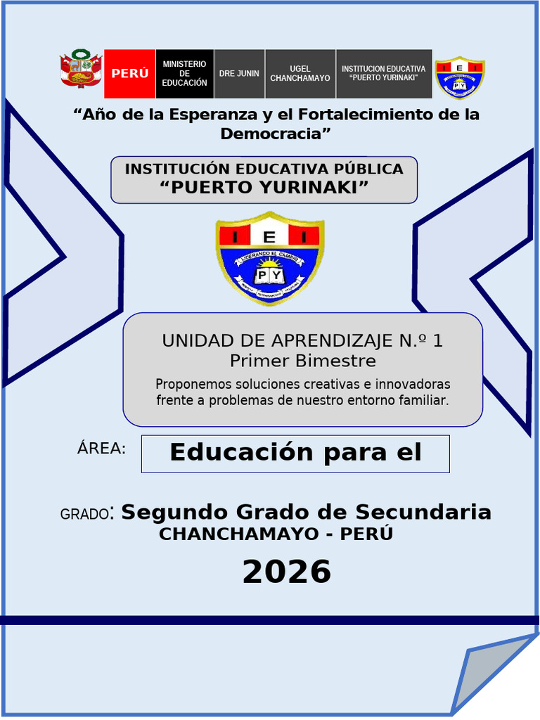 Unidad de Aprendizaje 1 - 2do Grado | PDF | Iniciativa empresarial ...