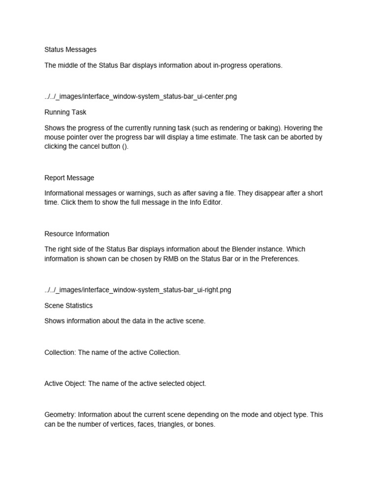 Blender Status Messages | PDF