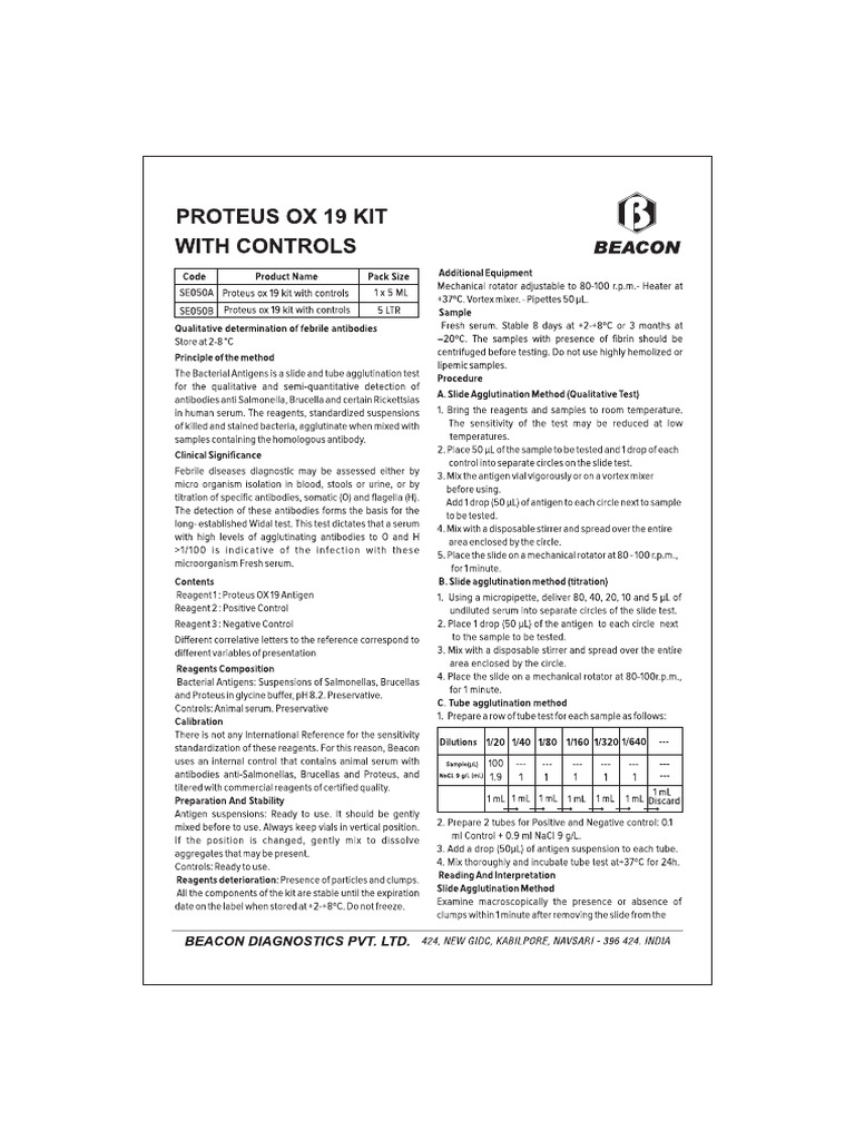 Beacon Proteus OX19 | PDF