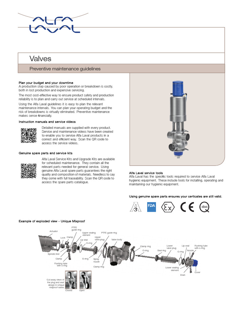 Preventive Maintenance Guidelines Valves | PDF | Valve | Mechanical ...