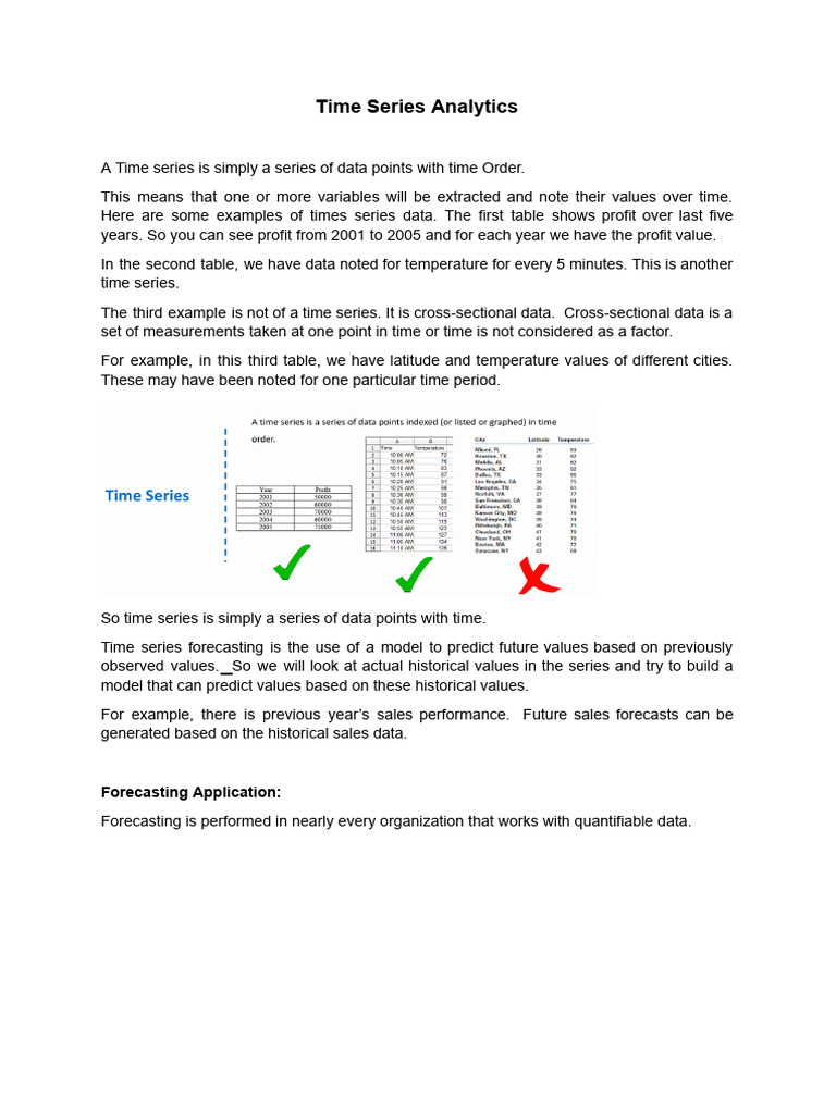 Time Series Analytics | PDF | Forecasting | Time Series