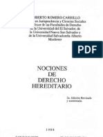 Nociones de Derecho Hereditario - Roberto Romero Carrillo