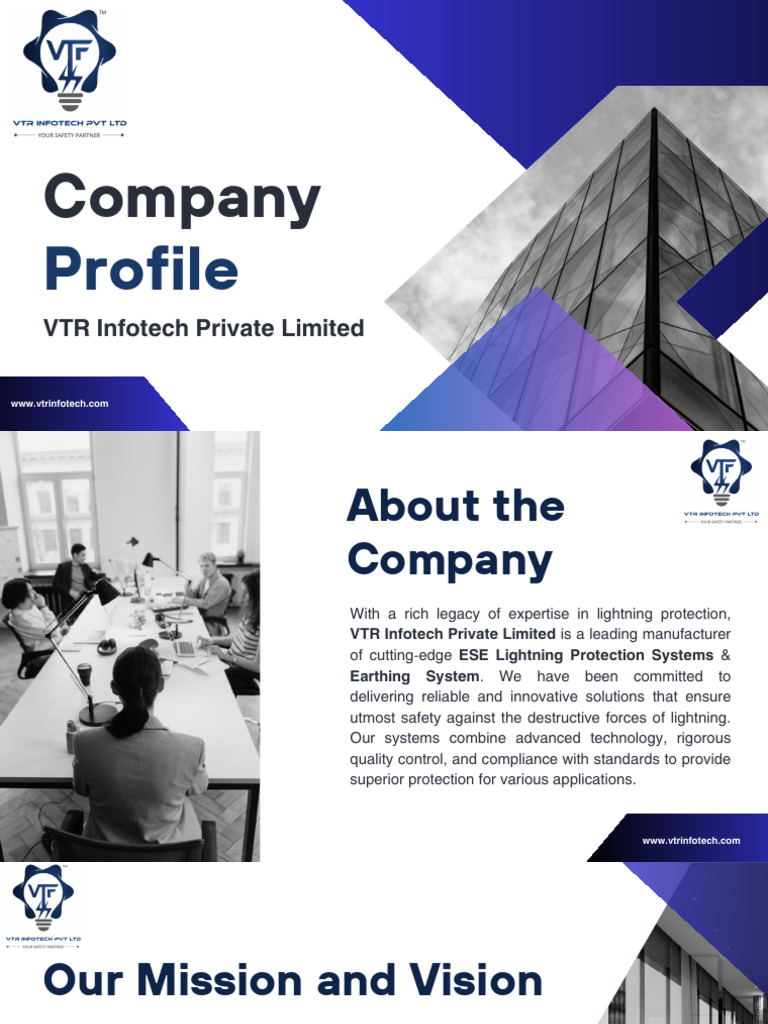Company Profile - VTR Infotech PVT Ltd. | PDF | Lightning | Electrical ...