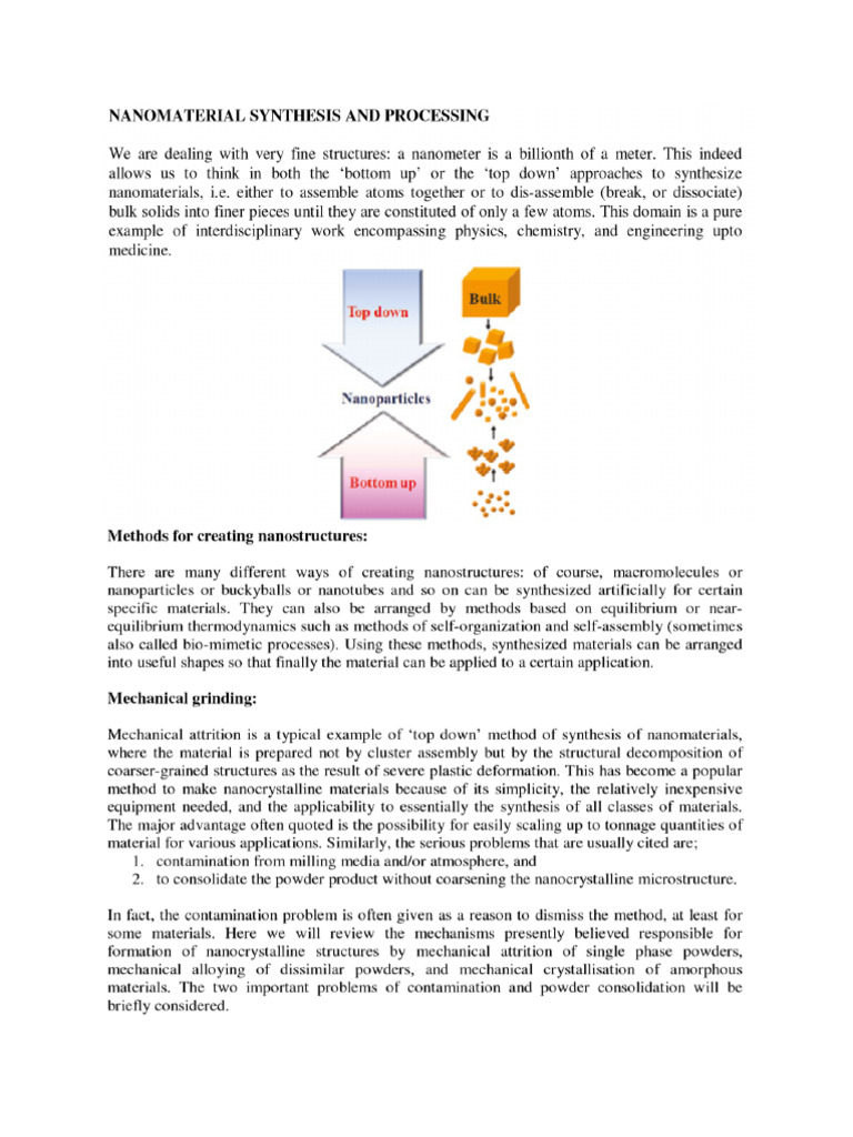 Synthesis of Nanomaterials | PDF