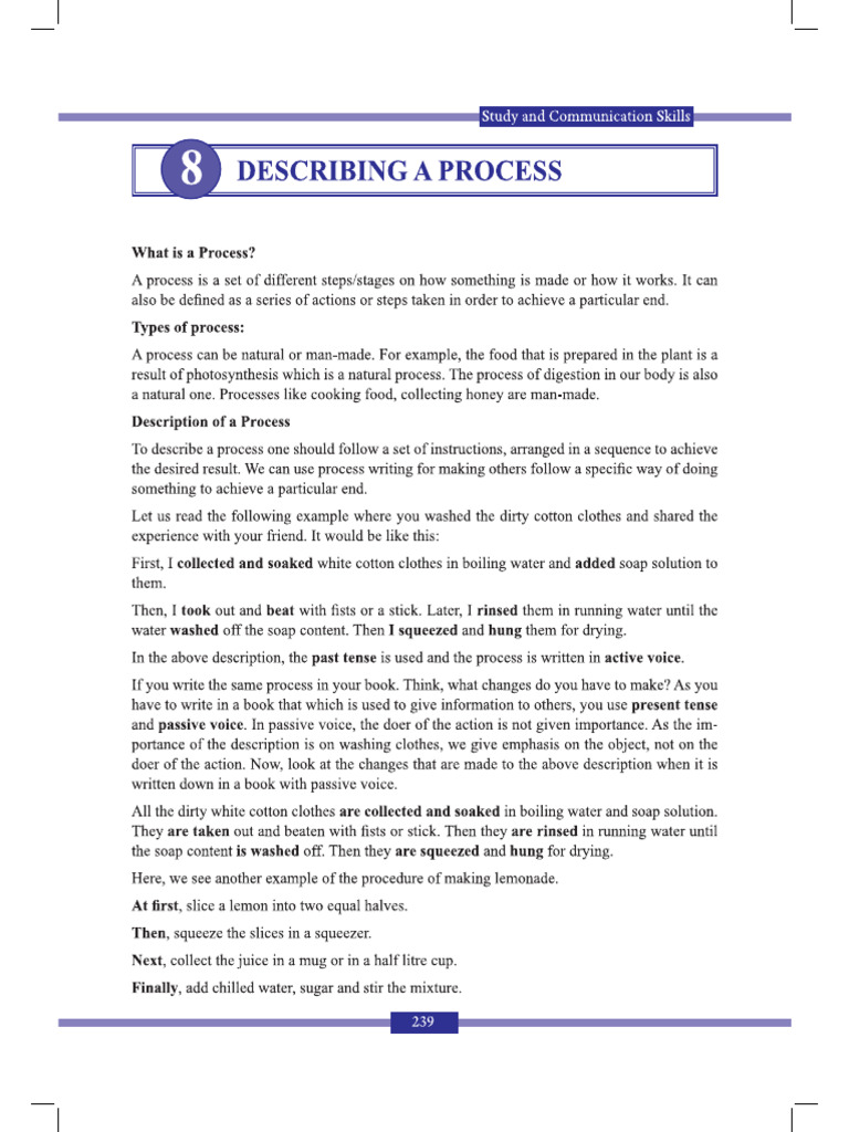 Describing A Process | PDF