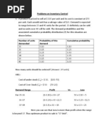 Problems On Inventory Control With Answer