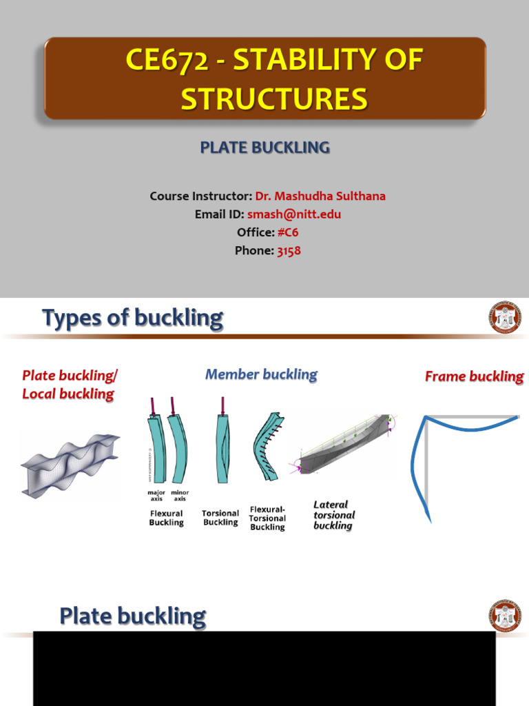 CEPC24 - Plate Buckling&Section Classification | PDF | Buckling ...