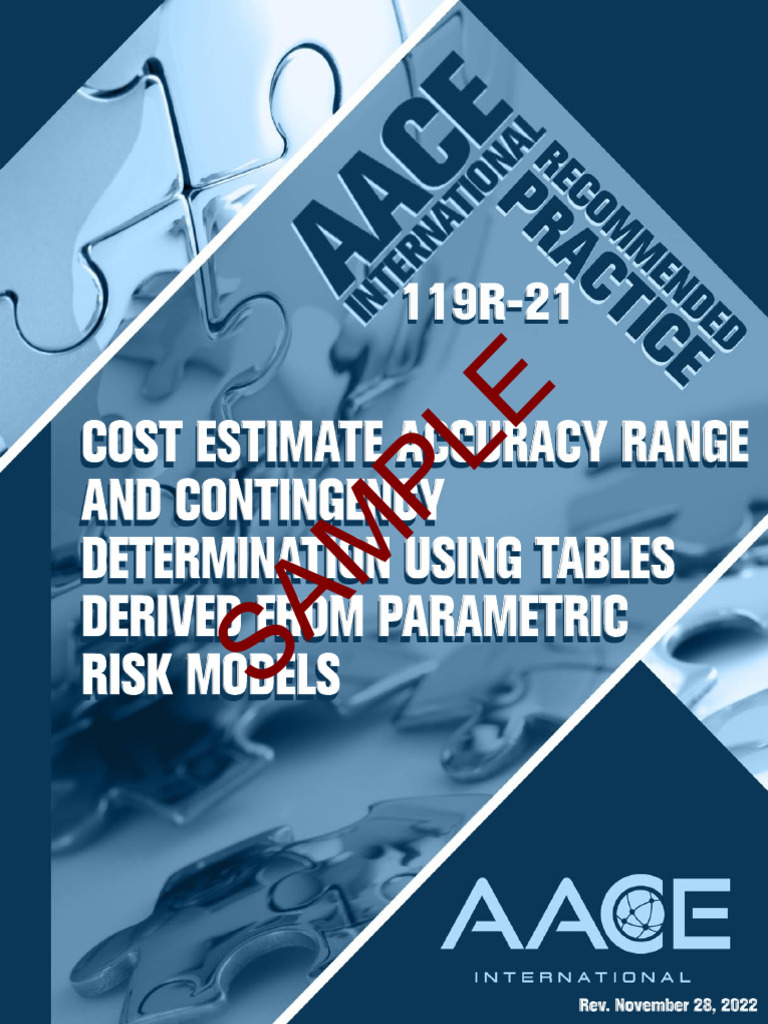 AACE 119r-21 | PDF | Risk | Standard Deviation