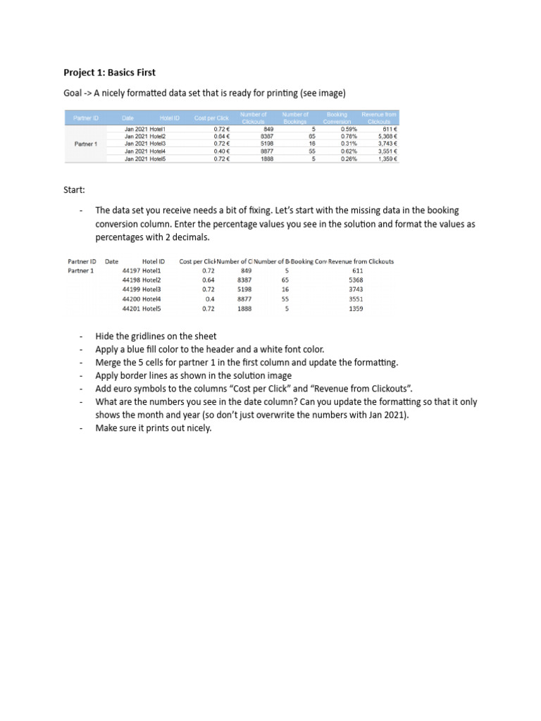 Project1 Basics First | PDF