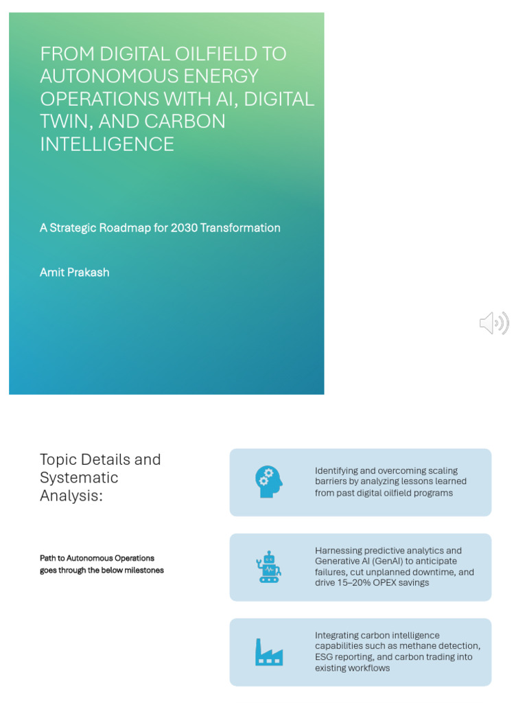 From Digital Oilfield To Autonomous Energy Operations With Ai, Digital ...