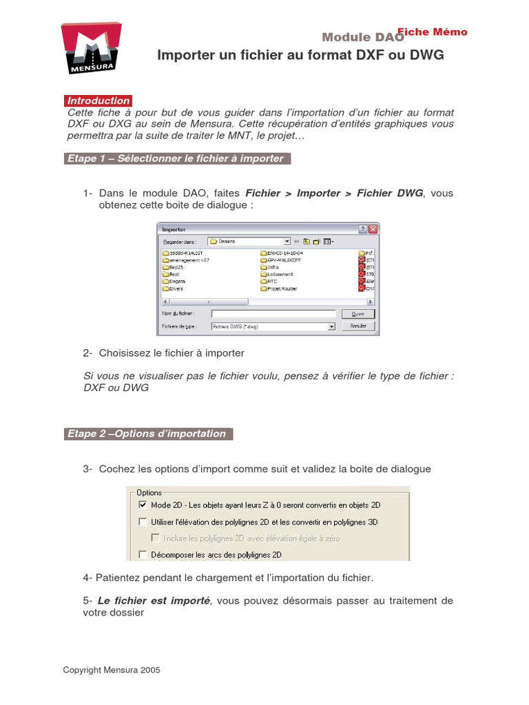 Import DXF DWG | PDF