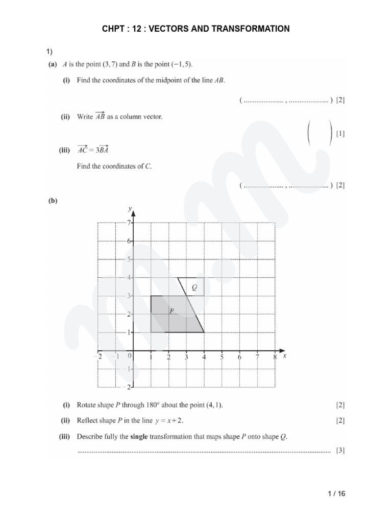 Vectors and Transformation | PDF