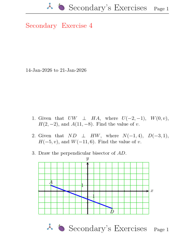 Secondary Math Ex 04 | PDF