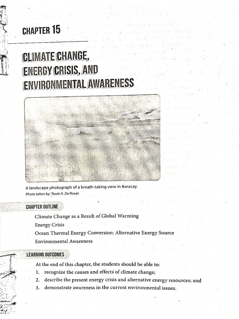 C15 Climate Change Energy Crisis and Environmental Awareness | PDF