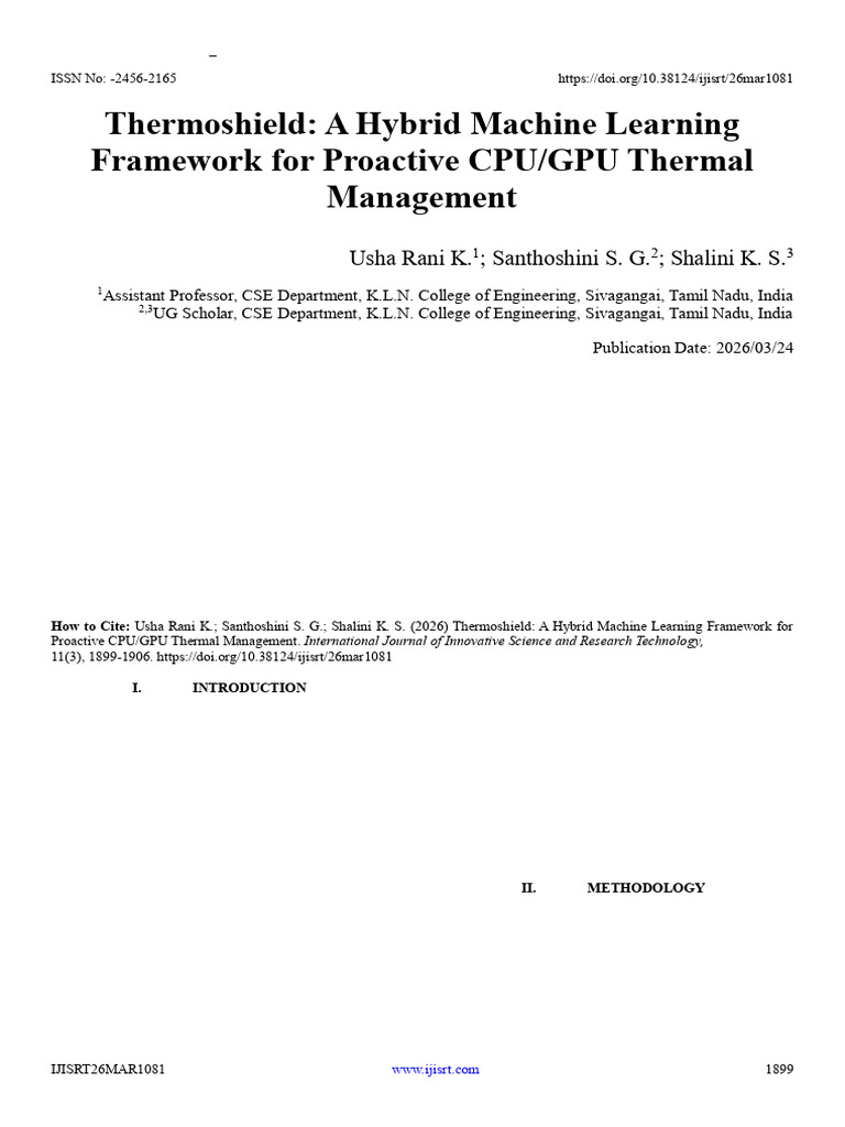 Thermoshield: A Hybrid Machine Learning Framework For Proactive CPU/GPU ...