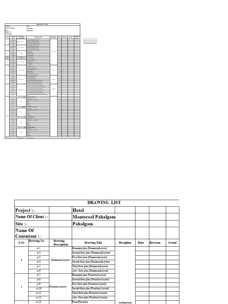 Project Drawings Execution Details | PDF | Basement | Room