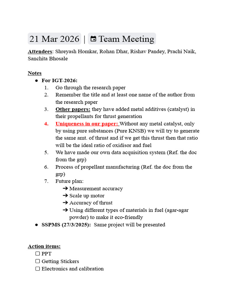 21 Mar 2026 - Team Meeting | PDF