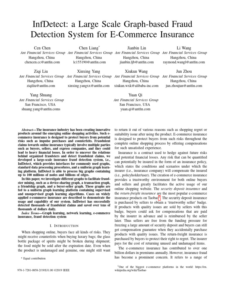 InfDetect A Large Scale Graph-Based Fraud Detection System For E ...