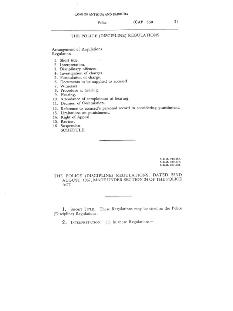 Mesicic4 Ant Police Regulations | PDF