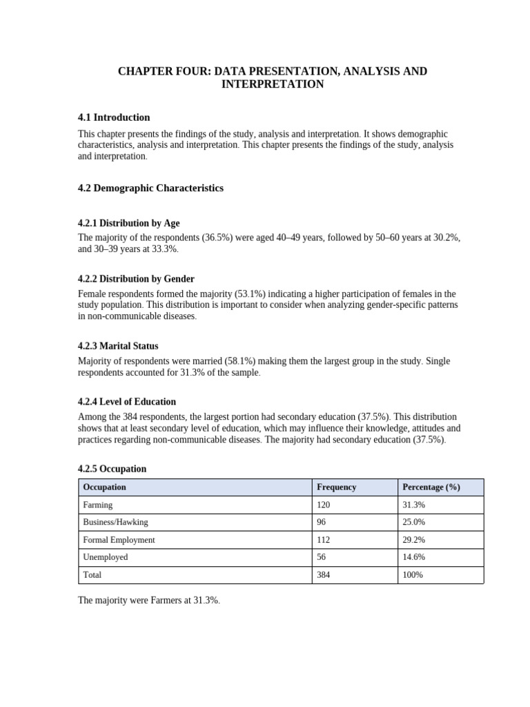 Chapter4 Data Analysis | PDF | Human Diseases And Disorders | Diseases ...