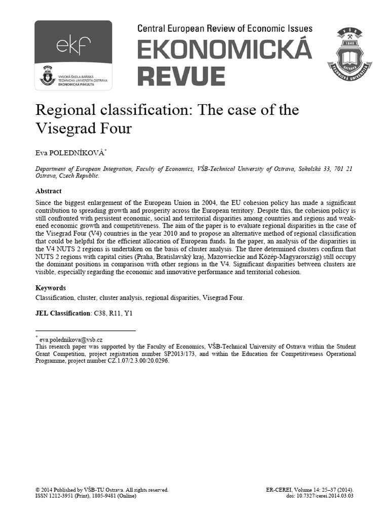 Chapter 2. Regional Classification. Praha | PDF | Cluster Analysis
